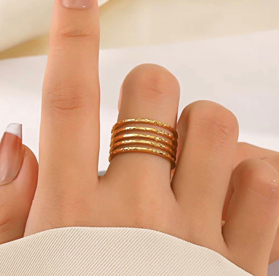 Anti Tarnish Multi Layer Ring