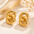 Twisted Loop Gold Earrings