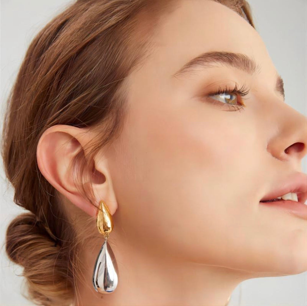 Dual Drop Statement Earrings