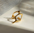 Anti Tarnish Irregular Hollow Ring