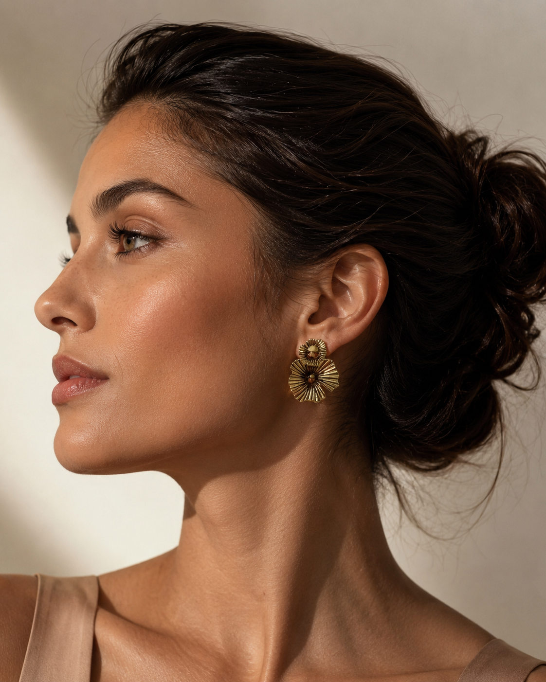 Pleated Soleil Tiered Studs