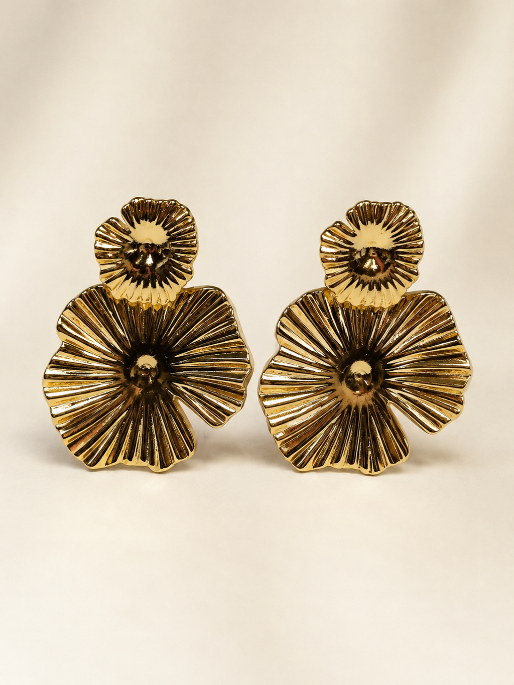 Pleated Soleil Tiered Studs