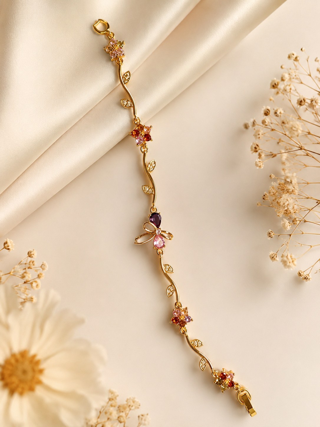 Blossom Multi Bow Charm Bracelet