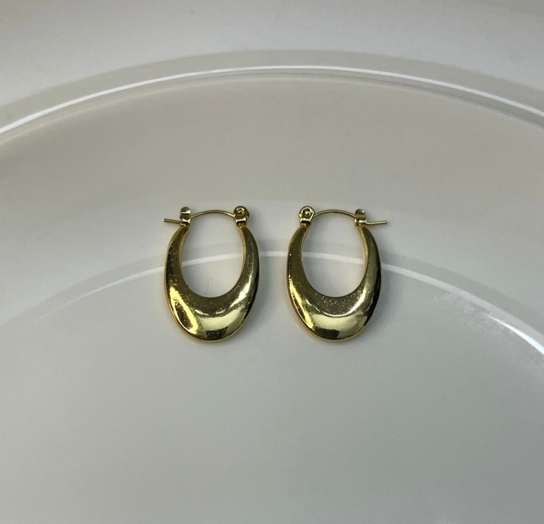 Luna Gold Hoop Earrings