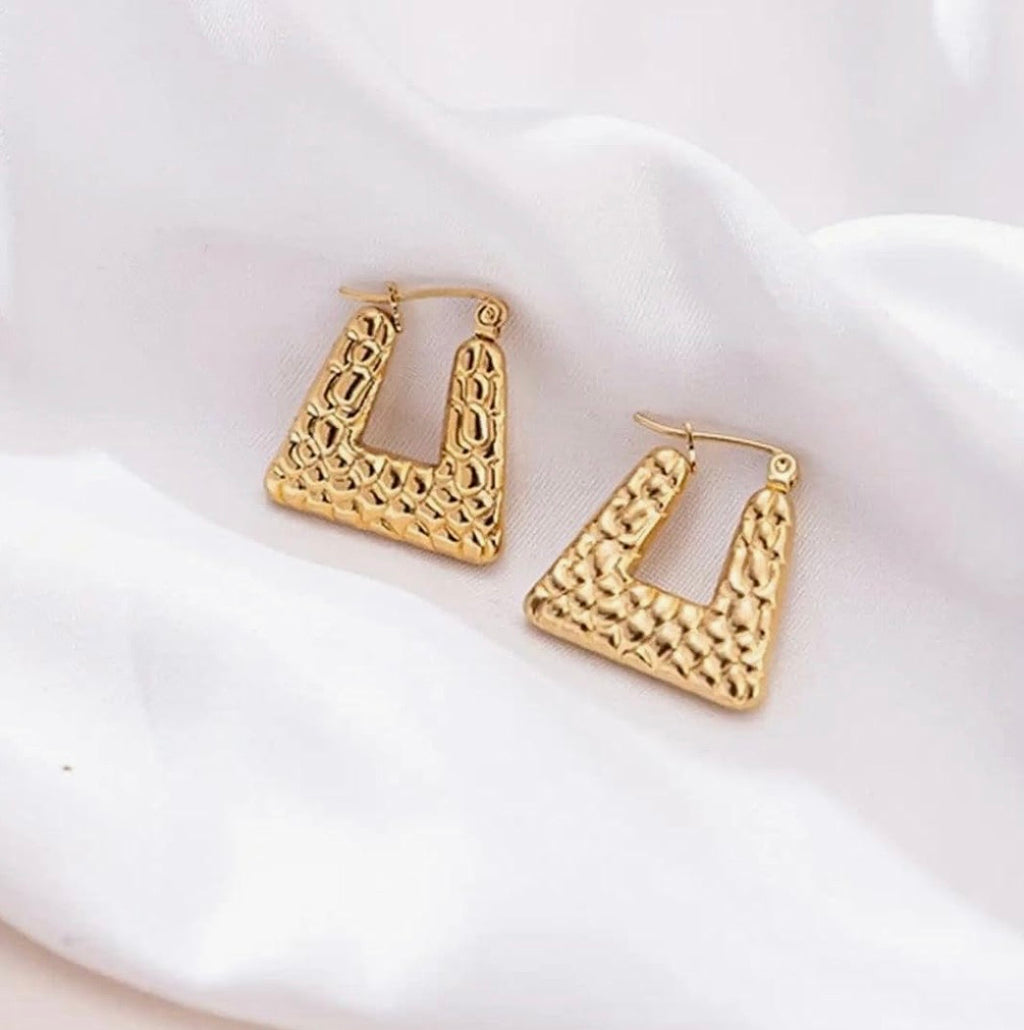 Aurora Textured Geometric Hoops