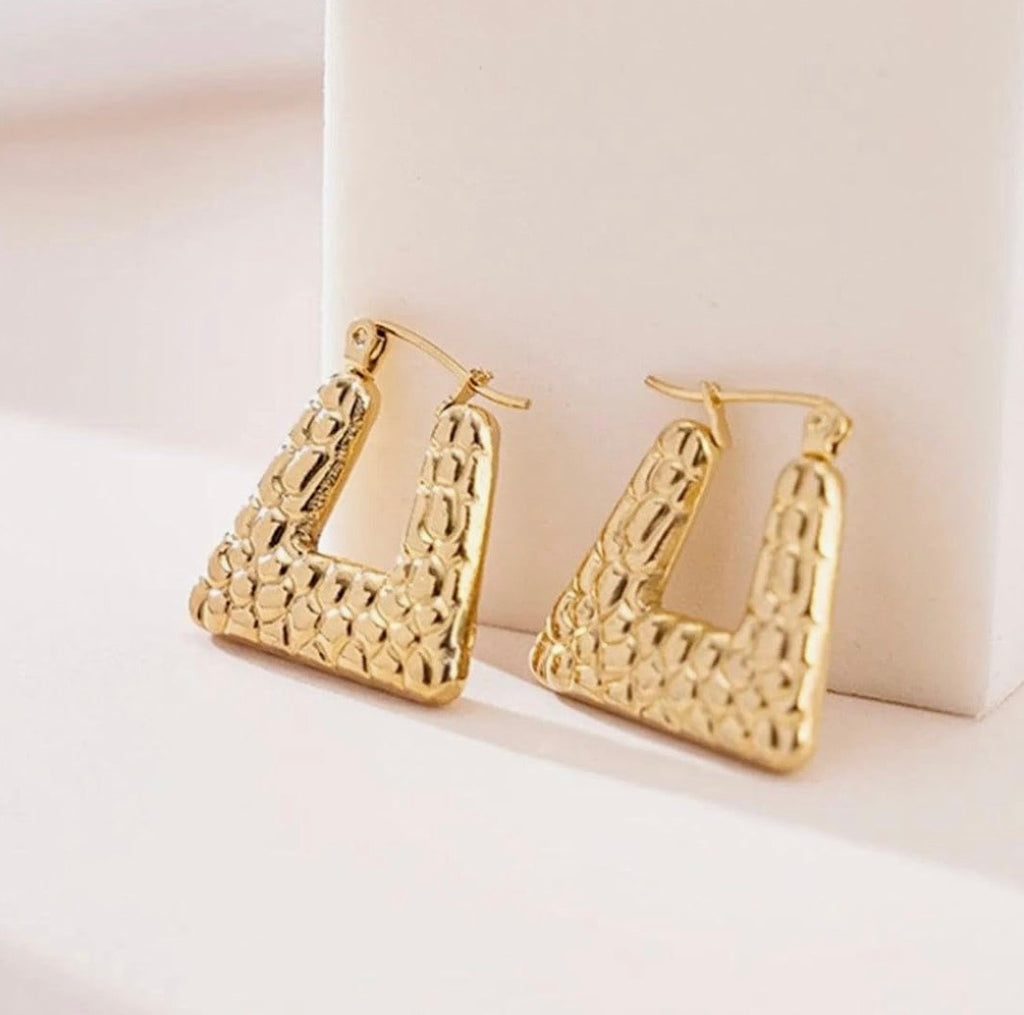 Aurora Textured Geometric Hoops