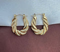 Golden Braid Hoop Earrings