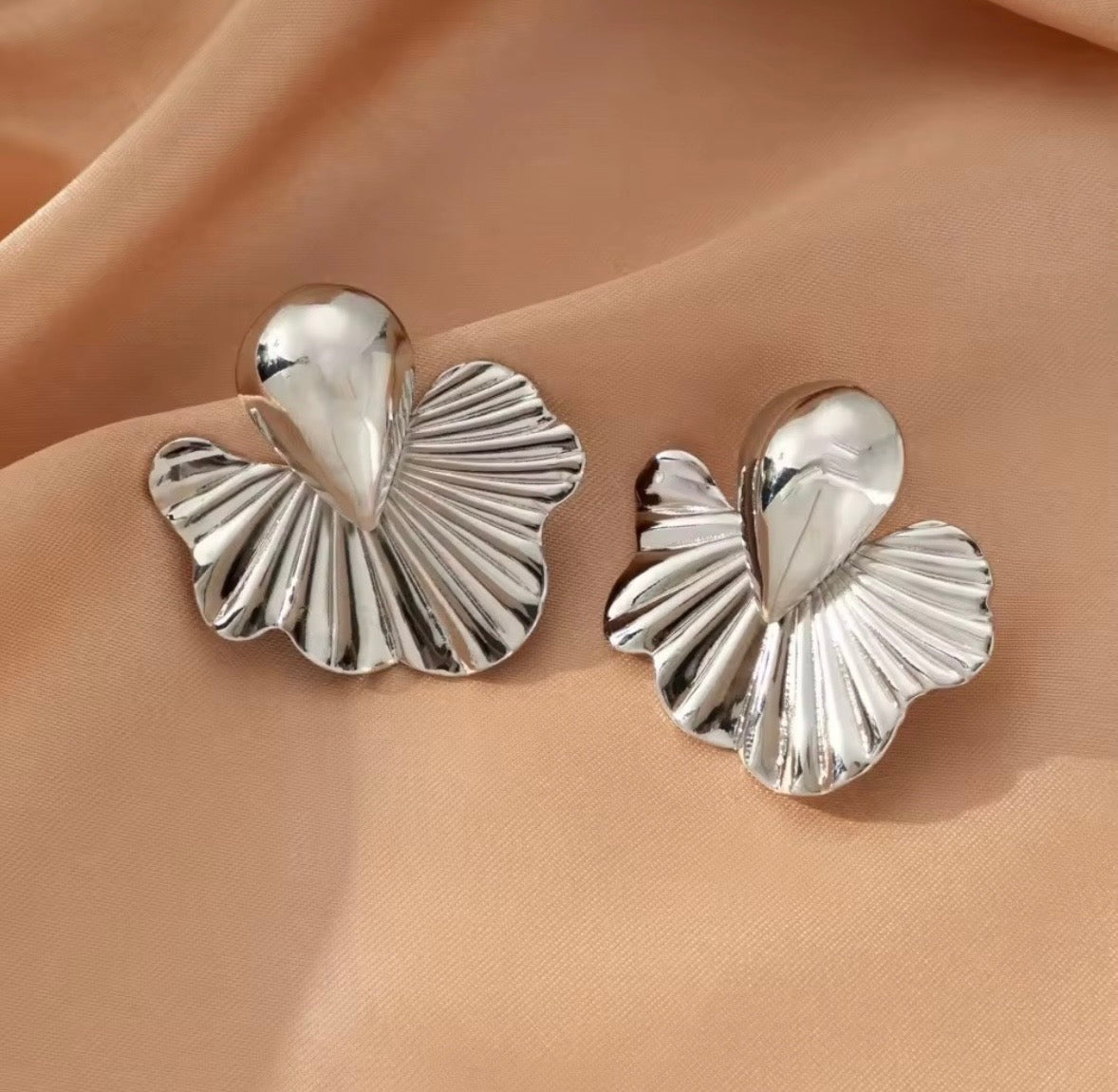 Sculpted Blossom Statement Studs
