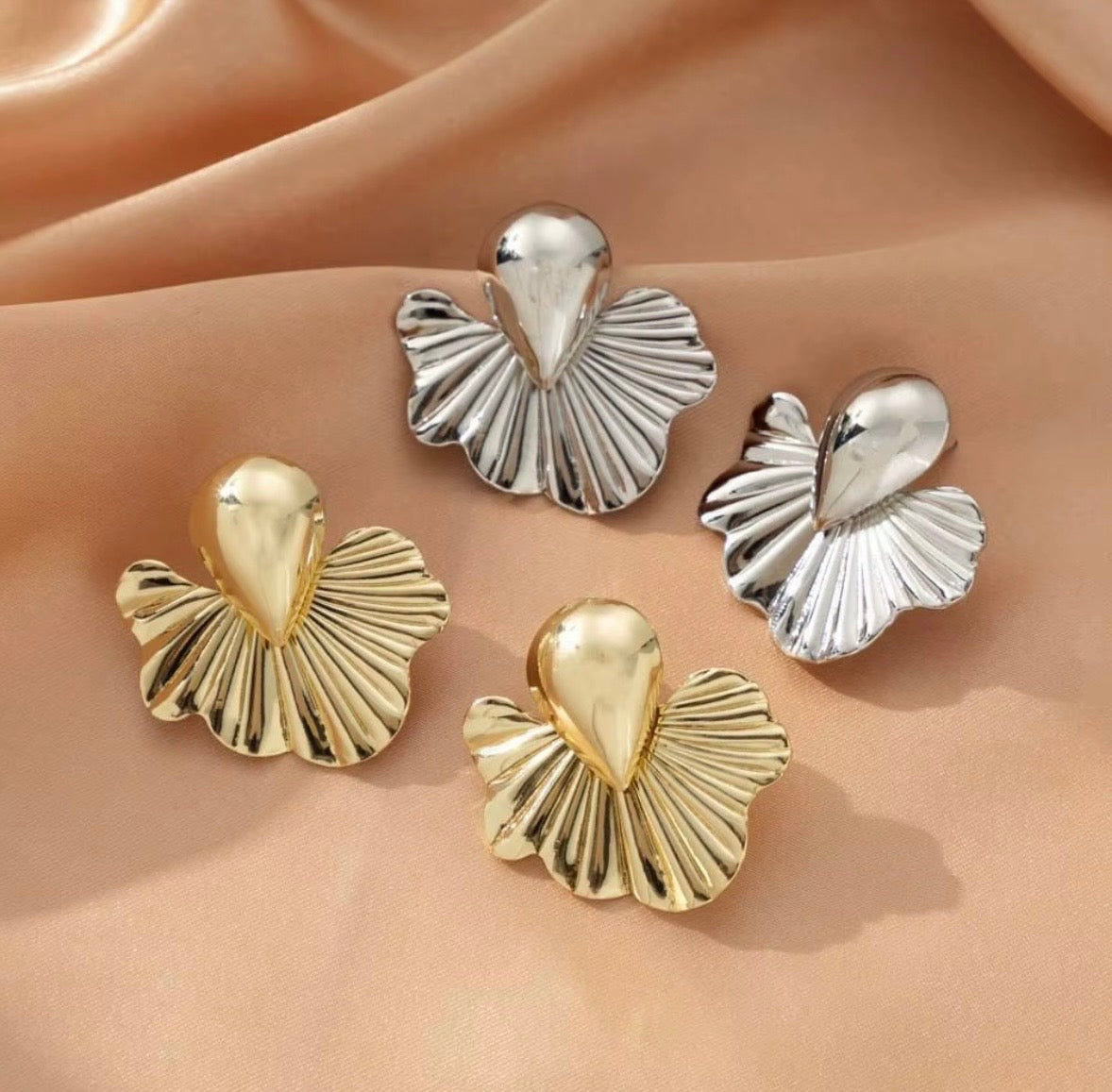Sculpted Blossom Statement Studs