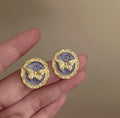 Moonlit Lavender Butterfly Earrings