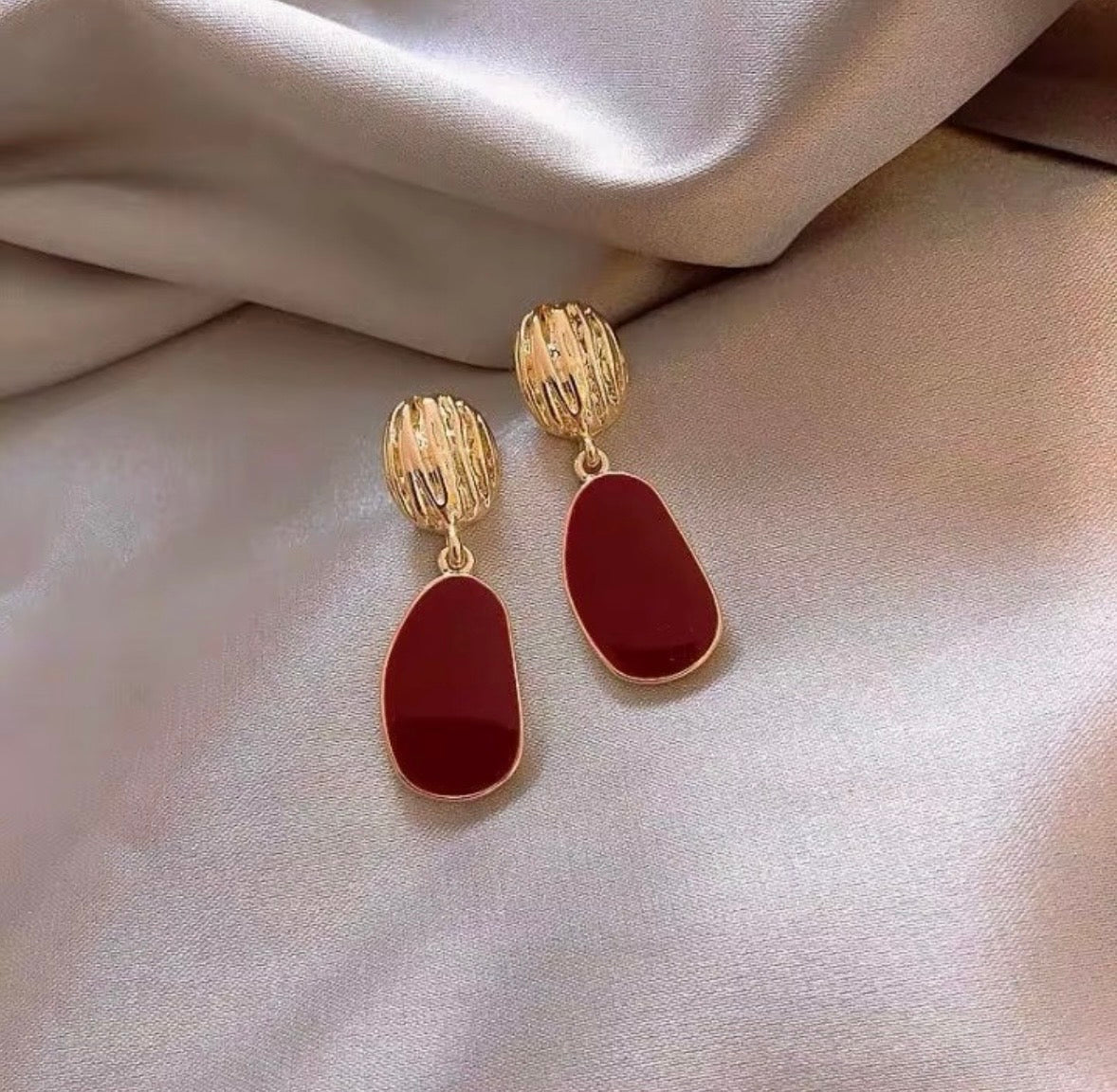Ruby Glow Drop Earrings