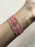 Candy Pink Crystal Wrap Bracelet (Single Piece)