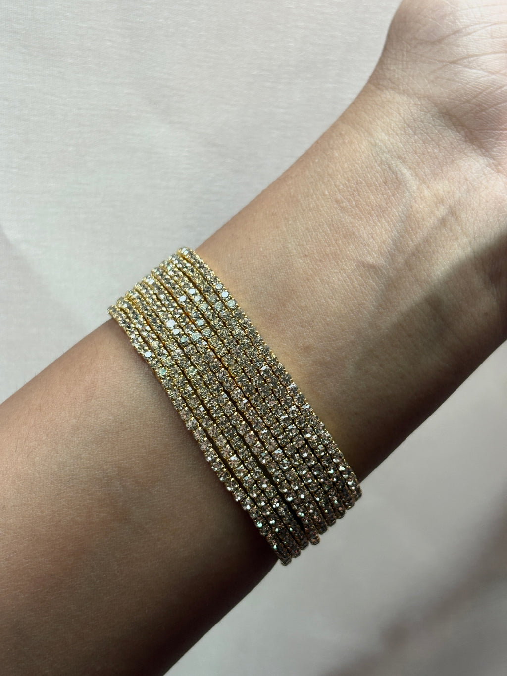 Golden Crystal Wrap Bracelet (Single Piece)