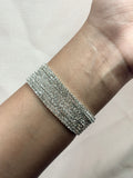 Silver Crystal Wrap Bracelet (Single Piece)