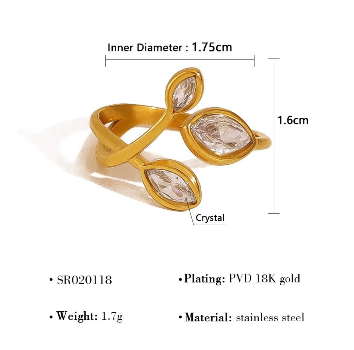 Vine Wrap Ring Gold Vermeil
