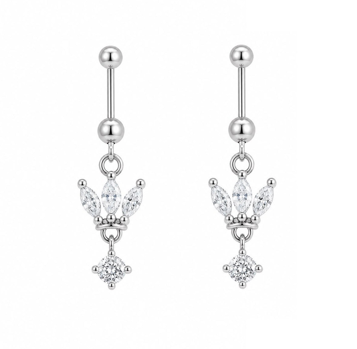 CZ Helix Ball Back Stud