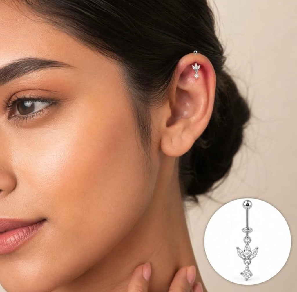 CZ Helix Ball Back Stud