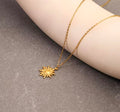 Helios Minimalist Sun Necklace